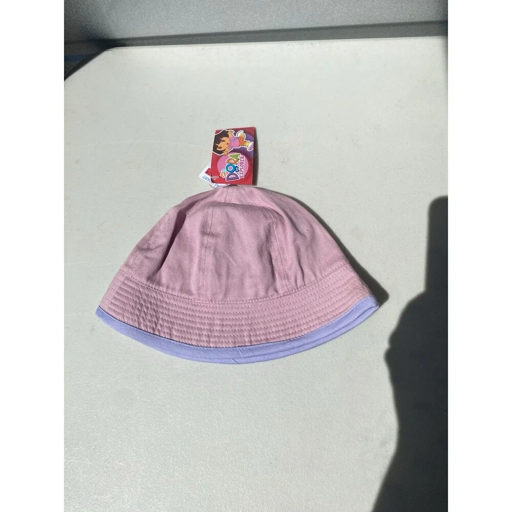 VTG 2005 Dora the Explorer Boots Bucket Hat NWT Toddler Pink Purple Viacom Y2K